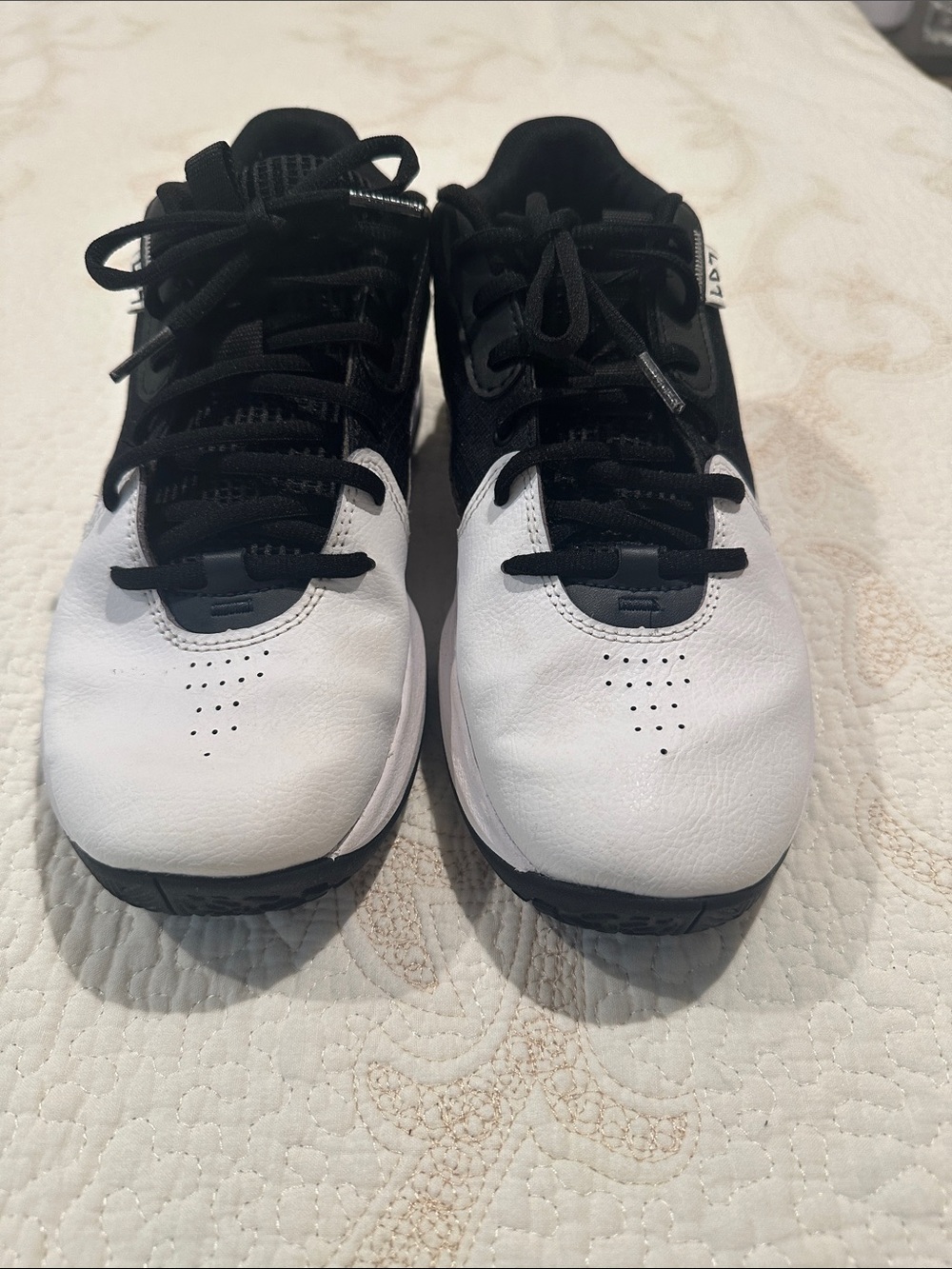 Under Armour Black and White LD7 Lace-Up Basketball Shoes